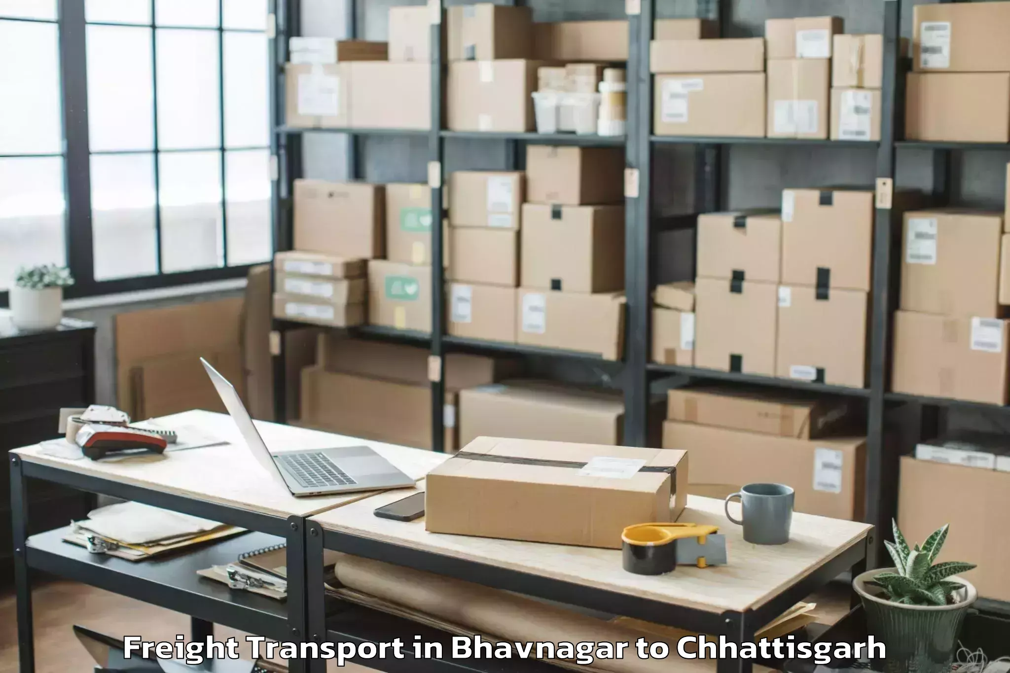 Reliable Bhavnagar to Mungeli Freight Transport